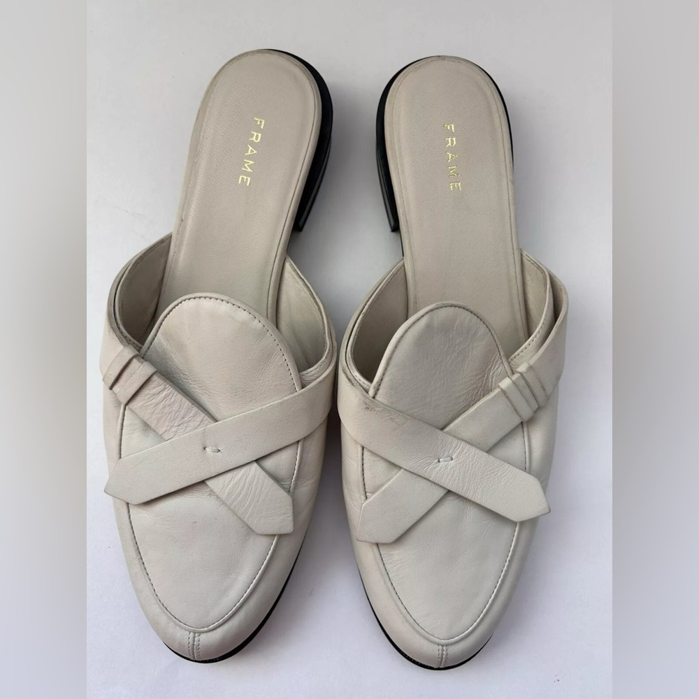 FRAME LE WILLOUGHBY LEATHER MULES SHOES  41